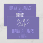 De Correspondance Carte RSVP avec code QR (Devant / Derrière)