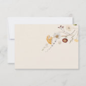 De Correspondance Carte RSVP Boho Fleur sauvage Wedding (Dos)