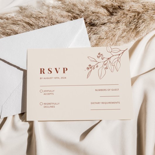 De Correspondance Carte RSVP Boho Floral