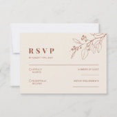 De Correspondance Carte RSVP Boho Floral (Devant)