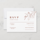 De Correspondance Carte RSVP Boho Floral Wedding (Devant)