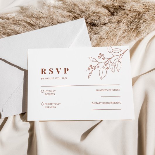 De Correspondance Carte RSVP Boho Floral Wedding