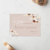 De Correspondance Carte RSVP Boho Modern Wedding (Devant/Arrière en situation)