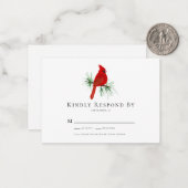 De Correspondance Carte RSVP Cardinal Wedding BUDGET (Devant/Arrière en situation)