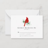 De Correspondance Carte RSVP Cardinal Wedding BUDGET (Devant)