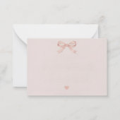 De Correspondance Carte RSVP Coquette à Ruban Rose QR Code (Dos)