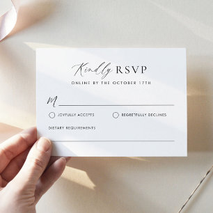 De Correspondance Carte RSVP minimaliste simple