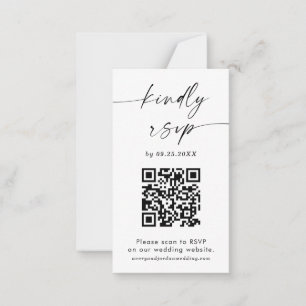 De Correspondance Carte RSVP QR Code Mariage minimaliste moderne R