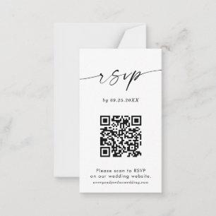 De Correspondance Carte RSVP QR Code Mariage minimaliste moderne R
