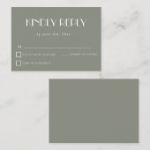 De Correspondance Carte RSVP Sage Green Simple Budget Wedding (Devant / Derrière)