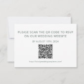 De Correspondance Carte RSVP Sage Wedding avec code QR (Dos)