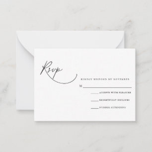 De Correspondance Carte RSVP Script Moderne
