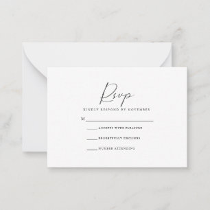De Correspondance Carte RSVP Script Moderne