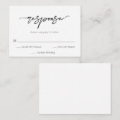 De Correspondance Carte RSVP simple Budget Moderne Mariage (Devant / Derrière)
