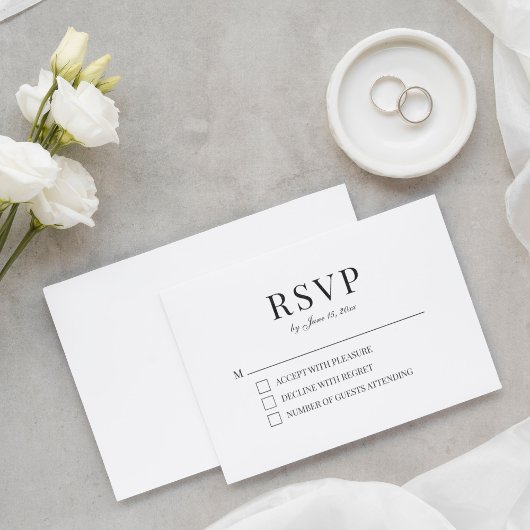 De Correspondance Carte RSVP simple et moderne