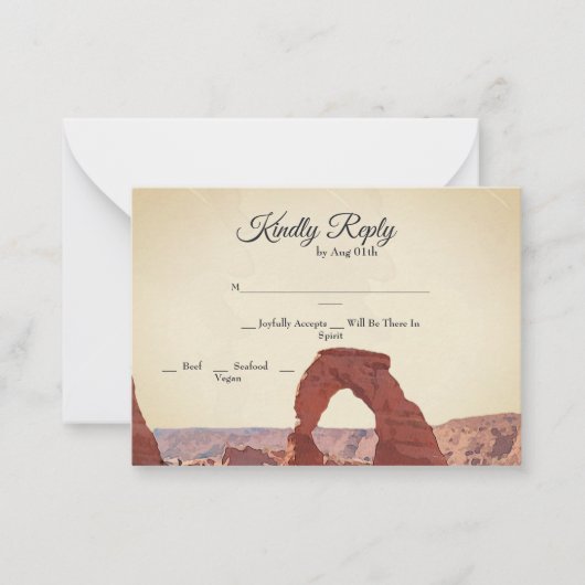 De Correspondance Carte RSVP Utah Moab Arches Park (Devant)
