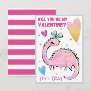 De Correspondance Carte Saint Dinosaur Valentine pour enfants Be Min