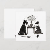 De Correspondance Carte Schnauzer adorable (Devant / Derrière)