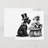 De Correspondance Carte Schnauzer Dog Flat Note (Devant / Derrière)