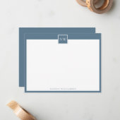 De Correspondance Carte simple à grande bordure en pierre (Devant/Arrière en situation)