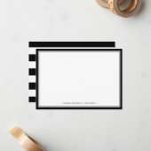 De Correspondance Carte simple à note plate (Devant/Arrière en situation)