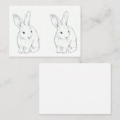 De Correspondance Carte simple avec lapin (Devant / Derrière)
