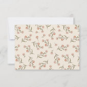 De Correspondance Carte simple florale délicate à plat (Dos)