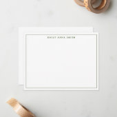 De Correspondance Carte simple Green Modern Professional (Devant/Arrière en situation)