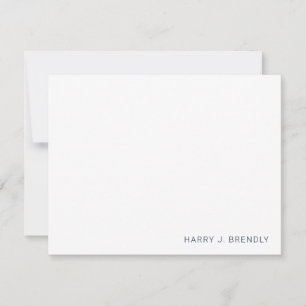 De Correspondance Carte simple minimaliste à note blanche