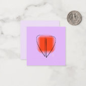 De Correspondance Carte simple Mod Art Heart 6,4x6,4 cm (Devant/Arrière en situation)