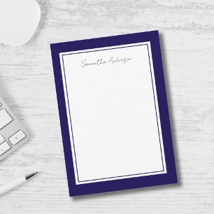 De Correspondance Carte simple moderne bleue personnalisée