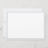 De Correspondance Carte simple Navy Blue Border Name (Dos)