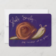 Carte snail peint à l'huile lentement et sûrement