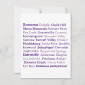 De Correspondance Carte Sonoma Wines Flat Note (Devant)