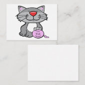 De Correspondance Carte Sympathy Chat gris mou (Devant / Derrière)
