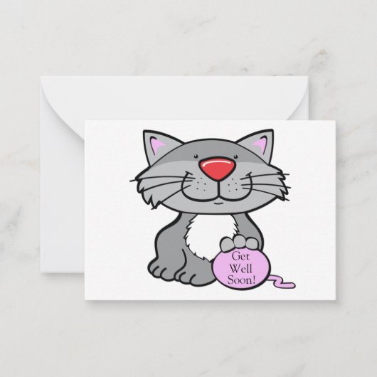 De Correspondance Carte Sympathy Chat gris mou (Devant)