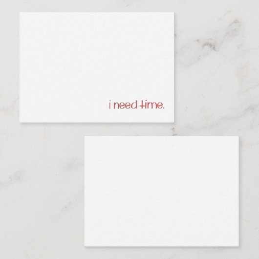 De Correspondance Carte Time Note (Devant / Derrière)