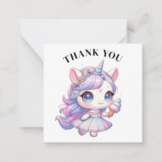 De Correspondance Carte Unicorn Merci (Devant)