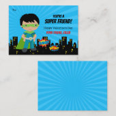 De Correspondance Carte Valentine Superhero - Garçons Peau Noire (Devant / Derrière)