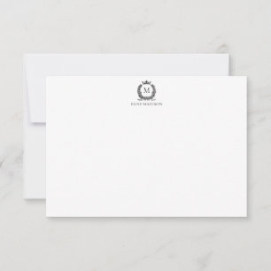 De Correspondance Carte Vintage personnalisée Monogramme Wath Note
