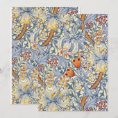 De Correspondance Carte William Morris Gold Lily Flat Note (Devant / Derrière)