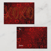 De Correspondance Carte XOXO Valentine's Day Note Card (Devant / Derrière)