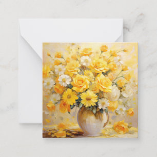 De Correspondance Casseroles et Roses blancs Jaunes en Jug Carte Not