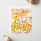 De Correspondance Chat dans une boîte à fleurs Nouvelle carte Faire- (Devant/Arrière en situation)