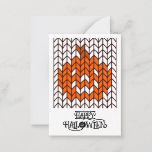 De Correspondance CITROUILLE BRODÉE3,5x2,5 Carte plate d'Halloween