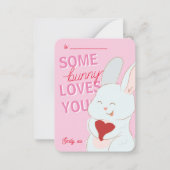 De Correspondance Classe Saint Valentin Bunny aime ta carte (Devant)
