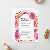 De Correspondance Conseil & souhaits Carte Rose Floral Arch Design (Devant/Arrière en situation)