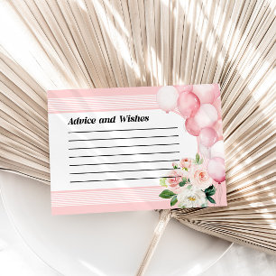 De Correspondance Conseils et souhaits Baby shower carte rose