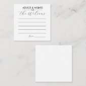 De Correspondance Conseils et voeux pour carte Mariage (Devant / Derrière)