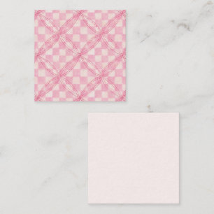 De Correspondance COUVERTURE À CARREAUX ROSE 2,5x2,5 Carte plate vie